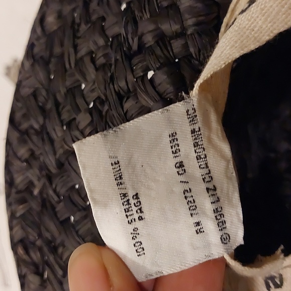 Vintage Liz Claiborne Straw Hat with Brown Bow - Picture 12 of 12